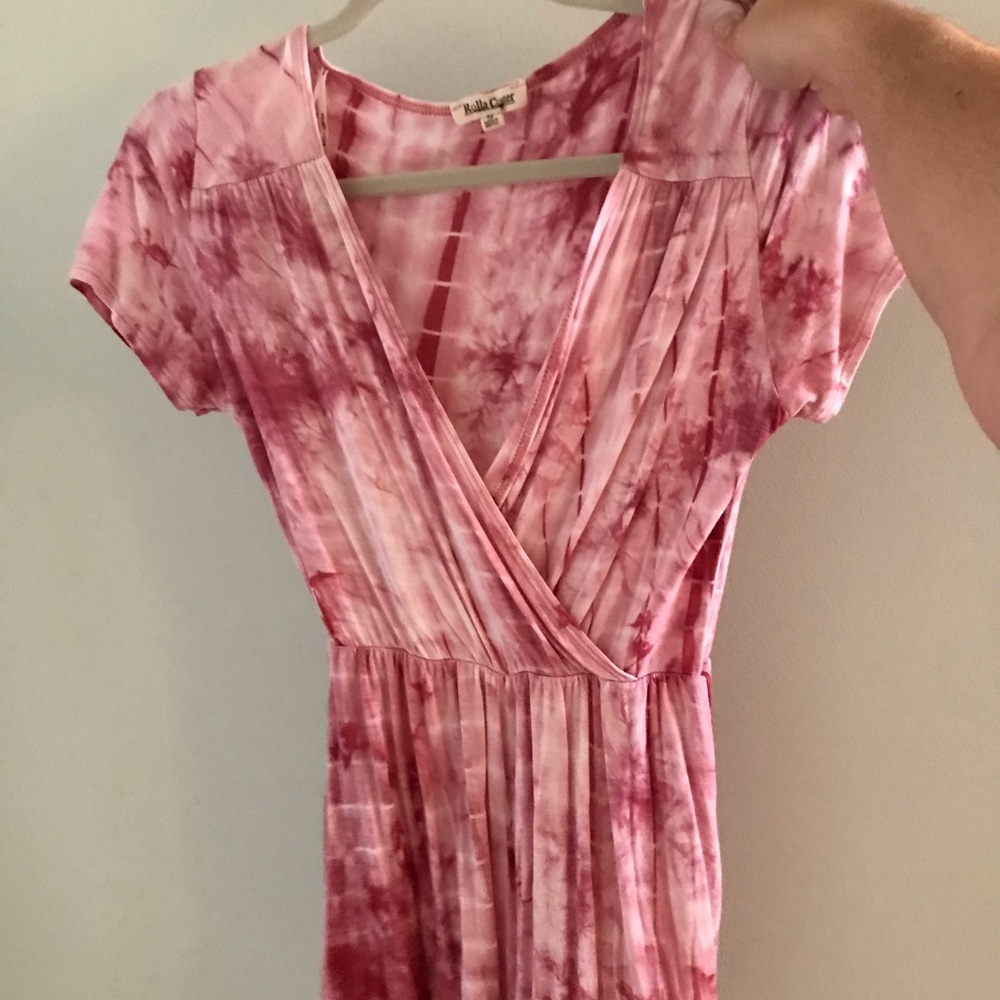 Pink tie dye romper